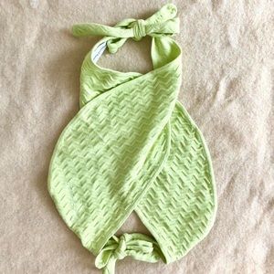 House of Sunny Island Zig Zag Green Halter Top Size 6